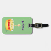 Schudnoedels, cartoon illustratie humor bagagelabel (Voorkant horizontaal)