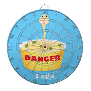 Schudnoedels, cartoon illustratie humor dartbord