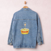 Schudnoedels, cartoon illustratie humor denim jacket (Hangar)