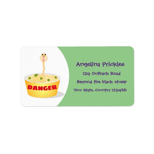 Schudnoedels, cartoon illustratie humor etiket (Voorkant)