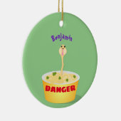 Schudnoedels, cartoon illustratie humor keramisch ornament (Rechts)