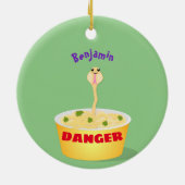 Schudnoedels, cartoon illustratie humor keramisch ornament (Achterkant)