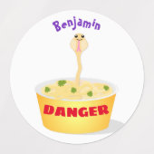 Schudnoedels, cartoon illustratie humor labels (Design 1)