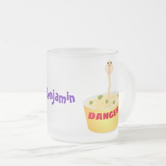 Schudnoedels, cartoon illustratie humor matglas koffiemok (Voorkant rechts)