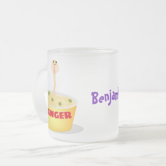 Schudnoedels, cartoon illustratie humor matglas koffiemok (Voorkant links)