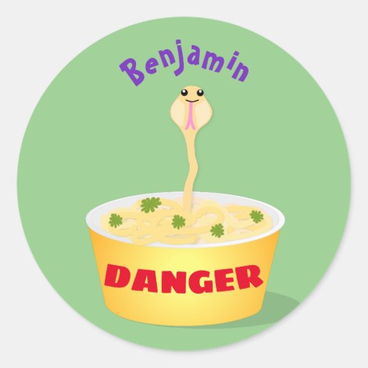 Schudnoedels, cartoon illustratie humor ronde sticker (Voorkant)