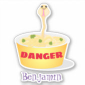 Schudnoedels, cartoon illustratie humor sticker (Voorkant)