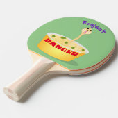 Schudnoedels, cartoon illustratie humor tafeltennisbatje (Voorkant Gekanteld)