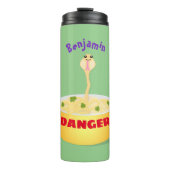 Schudnoedels, cartoon illustratie humor thermosbeker (Voorkant)