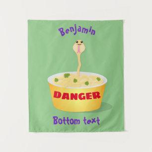 Schudnoedels, cartoon illustratie humor wandkleed