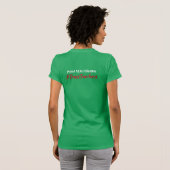 Schudonderaar t-shirt (voor vrouwen lichtgroen) (Achterkant volledig)