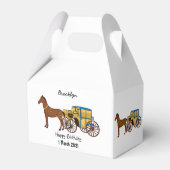 Schudpaard en koninklijke tekening bedankdoosjes (Achterkant)