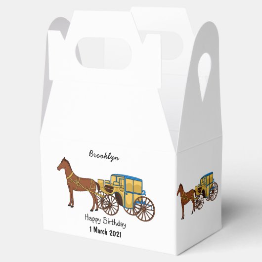 Schudpaard en koninklijke tekening bedankdoosjes (Geopend)