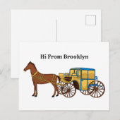 Schudpaard en koninklijke tekening briefkaart (Voorkant / Achterkant)