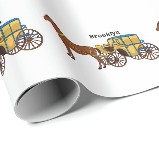 Schudpaard en koninklijke tekening cadeaupapier (Rol Hoek)