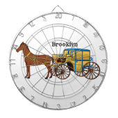 Schudpaard en koninklijke tekening dartbord (Voorkant)