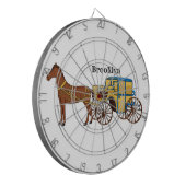 Schudpaard en koninklijke tekening dartbord (Voorkant Links)