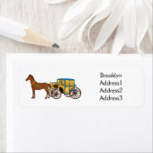 Schudpaard en koninklijke tekening etiket (Insitu)