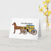 Schudpaard en koninklijke tekening kaart (Gele Bloem)