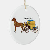 Schudpaard en koninklijke tekening keramisch ornament (Rechts)