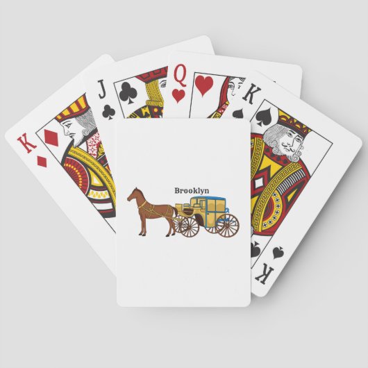 Schudpaard en koninklijke tekening pokerkaarten (Achterkant)