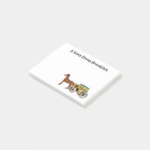 Schudpaard en koninklijke tekening post-it® notes (Schuin)