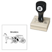 Schudpaard en koninklijke tekening rubberstempel (Gestempeld)