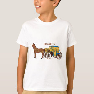 Schudpaard en koninklijke tekening t-shirt