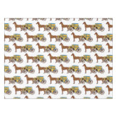 Schudpaard en koninklijke tekening tafelkleed (Voorkant (Horizontaal))