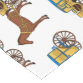 Schudpaard en koninklijke tekening tafelkleed (Gekanteld)