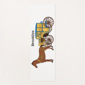 Schudpaard en koninklijke tekening yogamat (Voorkant)