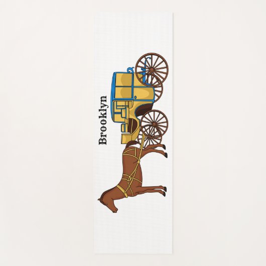 Schudpaard en koninklijke tekening yogamat (Voorkant)