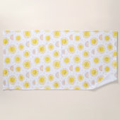 Schudpastelzonneschijn, regenbogen en harten strandlaken (Voorkant)