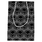 Schudpatroon Elegant Fun Halloween Gothic Elke kle Medium Cadeauzakje (Achterkant)