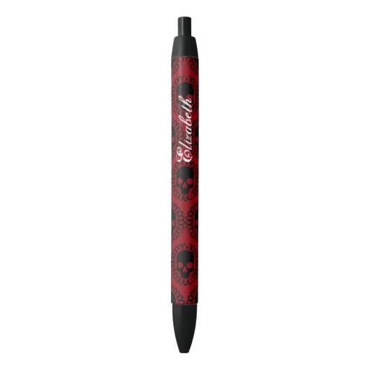 Schudpatroon Elegant Fun Halloween Gothic Elke kle Zwarte Inkt Pen (Voorkant Verticaal)