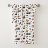 Schudpatroon met foto's van katten en kittens bad handdoek (Insitu)