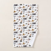 Schudpatroon met foto's van katten en kittens bad handdoek (Handdoek)