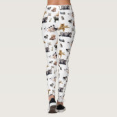 Schudpatroon met foto's van katten en kittens leggings (Achterkant)