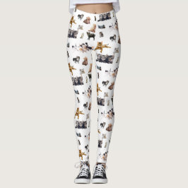 Schudpatroon met foto's van katten en kittens leggings
