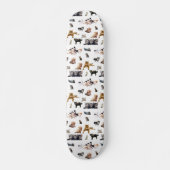 Schudpatroon met foto's van katten en kittens persoonlijk skateboard (Voorkant)