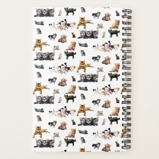 Schudpatroon met foto's van katten en kittens planner (Achterkant)