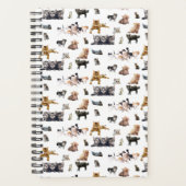 Schudpatroon met foto's van katten en kittens planner (Voorkant)