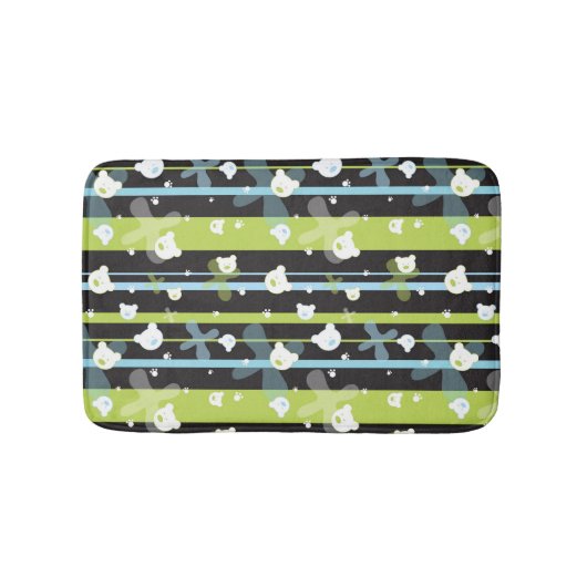 Schudpatroon met kleine beren badmat (Voorkant)