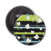 Schudpatroon met kleine beren button flesopener (Voorkant)