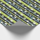 Schudpatroon met kleine beren cadeaupapier (Hoek)