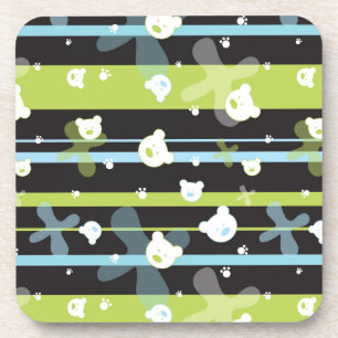 Schudpatroon met kleine beren drankjes onderzetter