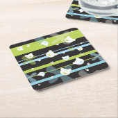 Schudpatroon met kleine beren kartonnen onderzetters (Schuin)