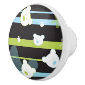 Schudpatroon met kleine beren keramische knop (Rechts)