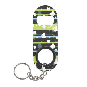 Schudpatroon met kleine beren mini flessenopener