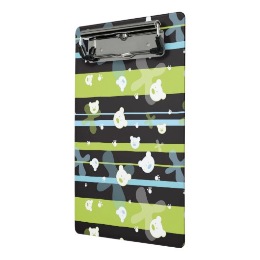 Schudpatroon met kleine beren mini klembord (Angled2)